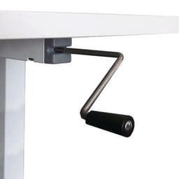 Bureau droit ergonomique Bench à manivelle 2 places piètement en H - Kelli - Image 3
