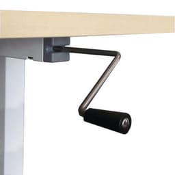 Bureau droit ergonomique Bench à manivelle 2 places piètement en H - Kelli - Image 4