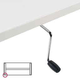 Bureau droit à manivelle avec piètement en T - Kelli - Image 3