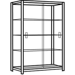 Vitrine Rectangle - Avec éclairage socle Gris - Image 2