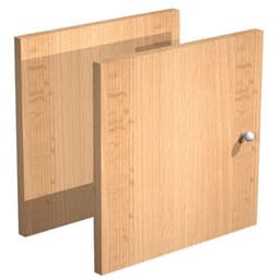 Porte pour meuble de rangement Maxicube - Aluminium/Hêtre - lot de 2 - Image 2