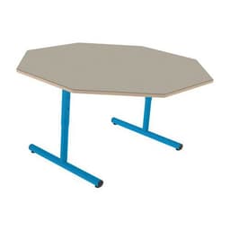 Table régl. Chloé octog. dégagement latéral plateau beige - Mobidecor - Image principale