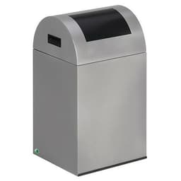Poubelle tri anti-feu - 43 L - Argent trappe anthracite - Image principale