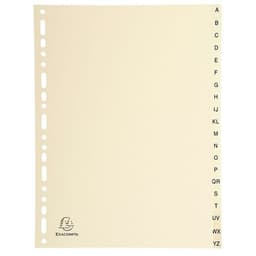 Lot de 10 Intercalaires carte peau 155g 20 positions de a à z A4 - Image principale