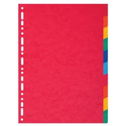 Lot de 10 Intercalaires carte lustrée 225g 10 positions A4 - Image principale