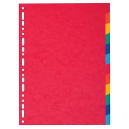 Lot de 25 Intercalaires carte 220g 12 positions - a4 - Image principale