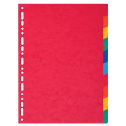 Lot de 25 Intercalaires carte 220g 10 positions - a4 maxi - Image principale