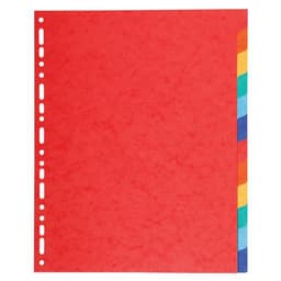 Lot de 25 Intercalaires carte 220g 12 positions - a4 maxi - Image principale