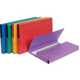 Lot de 10 Paquet de 5 chemises poche carte lustrée 265g/m2 24,5x32,5cm - Image principale