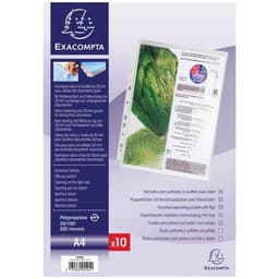 Lot de 4 Sachet de 10 pochettes à soufflet avec rabat latéral PP A4 - Image principale