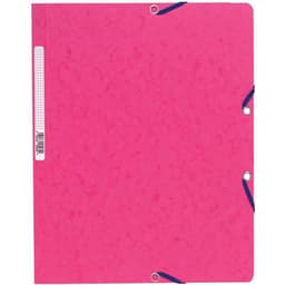 Chemise élastique sans rabat carte lustrée 400gm² A4 fuchsia (lot de 25) - Image principale