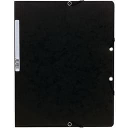 Chemise à élastique sans rabat carte lustrée 400gm² A4 noir (lot de 25) - Image principale