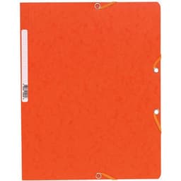 Chemise élastique sans rabat carte lustrée 400gm² A4 orange (lot de 25) - Image principale