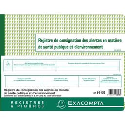 Piqûre registre de consignation des alertes 24x32cm - Image principale