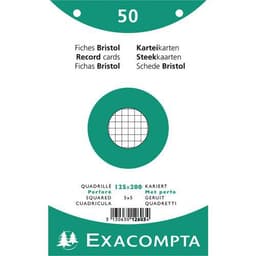 Lot de 24 Paquet 50 fiches sous film quadrillé 5x5 perforé 125x200mm - Image principale