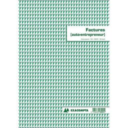 Lot de 5 Manifold factures micro-entrepreneur 29,7x21cm 50 feuillets - Image principale