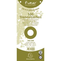 Paquet 100 fiches intercalaires blanc forever 105x240mm (lot de 12) - Image principale