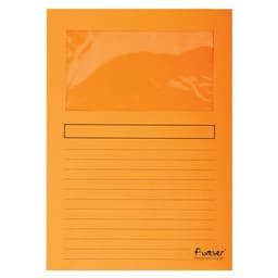 Lot de 16 Paquet 25 chemises à fenêtre forever 120g/m² 22x31cm Orange - Image principale