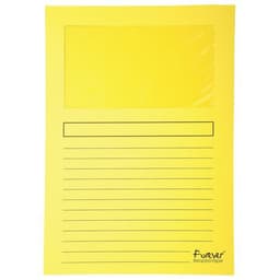 Lot de 16 Paquet 25 chemises à fenêtre forever 120g/m² - 22x31cm Jaune - Image principale