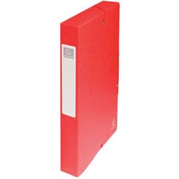 Lot de 8 boîtes de classement exabox dos 40mm carte lustrée - A4 Rouge - Image principale