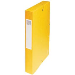 Lot de 8 boîtes de classement exabox dos 40mm carte lustrée - A4 Jaune - Image principale