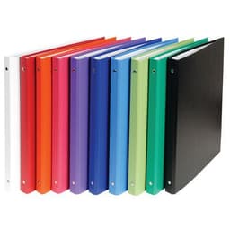 Set de 20 classeurs rembordé PP 4 anneaux 15mm A4 assorties - Image principale