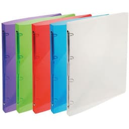 Lot de 30 Classeur 4 anneaux 15 mm polypropylène crystal colours - a4 - Image principale