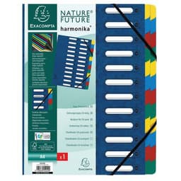 Lot de 4 trieurs harmonica® à fenêtres 24 compartiments Bleu - Image principale