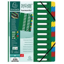 Lot de 4 trieurs harmonica® à fenêtres 24 compartiments Vert - Image principale
