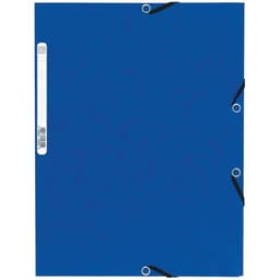 Lot de 50 Chemise à élastique 3 rabats carte lustrée 355gm² A4 Bleu - Image principale