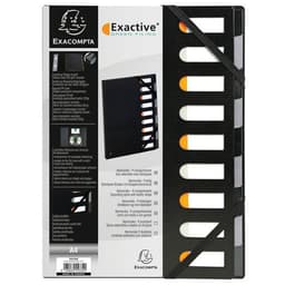 Lot de 5 Trieur rigide dos extensible 9 compartiments noir harmonika® - Image principale