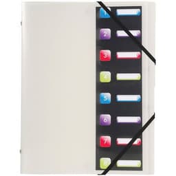 Trieur PP 3 rabats crystal colours 8 compartiments - Image principale