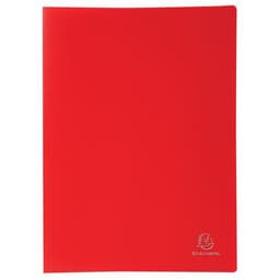 Lot de 8 Protège-documents en PP souple opaque 200 vues A4 Rouge - Image principale