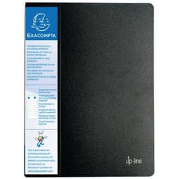 Lot de 12 Protège-documents rigide avec porte étiquette 60 vues Noir - Image principale