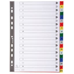 Lot de 20 Intercalaires alphabétiques pp couleurs 12/100 az A4 - Image principale