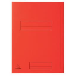 Lot de 5 paquets 50 chemise imprimées 2 rabats super 250 24x32cm Rouge - Image principale