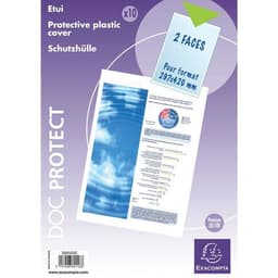 Lot de 2 Sachet de 10 étuis de protection simples pvc de qualité A3 - Image principale