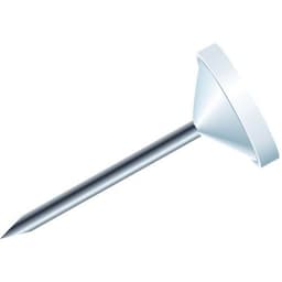 Boîte de 100 épingles tête plate unie pointe 8mm blanc - Image principale