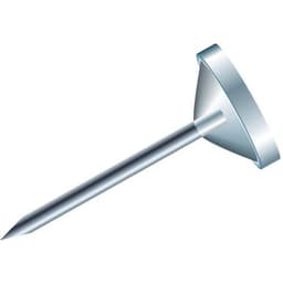 Boîte de 100 épingles tête plate unie pointe 8mm cristal - Image principale