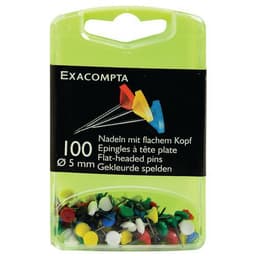Set 100 épingles tête plate unie hauteur pointe 8mm Assortis - Image principale