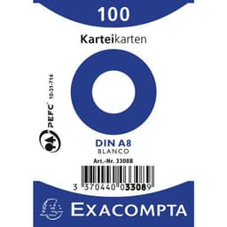 Lot de 48 Paquet 100 fiches sous film bristol uni 55x74mm - Image principale