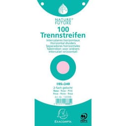 Lot de 12 paquets 100 fiches intercalaires  perforées - 105x240mm Rose - Image principale