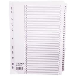 Lot de 10 Intercalaires à touches plastifiées - 31 touches 1 à 31 A4 - Image principale