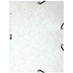Lot de 25 chemises 3 rabats carte lustrée 400g/m2  A4 Blanc - Image principale