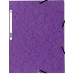 Lot de 25 chemises 3 rabats carte lustrée 400g/m2  A4 Violet - Image principale