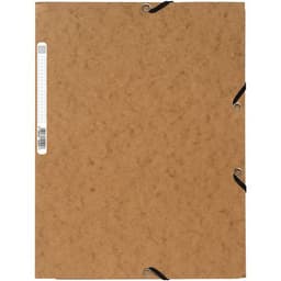 Lot de 25 chemises 3 rabats carte lustrée 400g/m2  A4 Tabac - Image principale