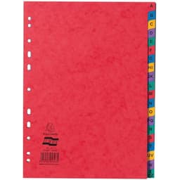Lot de 5 Intercalaires carte avec onglets imprimés 20 positions az A4 - Image principale
