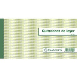 Lot de 10 Carnet "Quittance de loyers" 13,5/18,5cm 50 Feuillets - Image principale