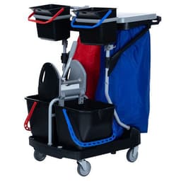 Chariot de lavage avec presse couvercle et sac plastifié - 2 seaux 4 L - Image 4