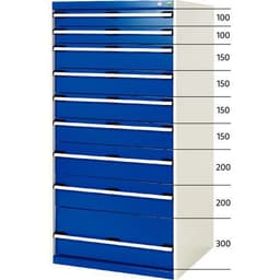 Armoire d'atelier à tiroirs Bott SL-87 - 9 tiroirs L800xP750xH1600 mm - Bott - Image 15